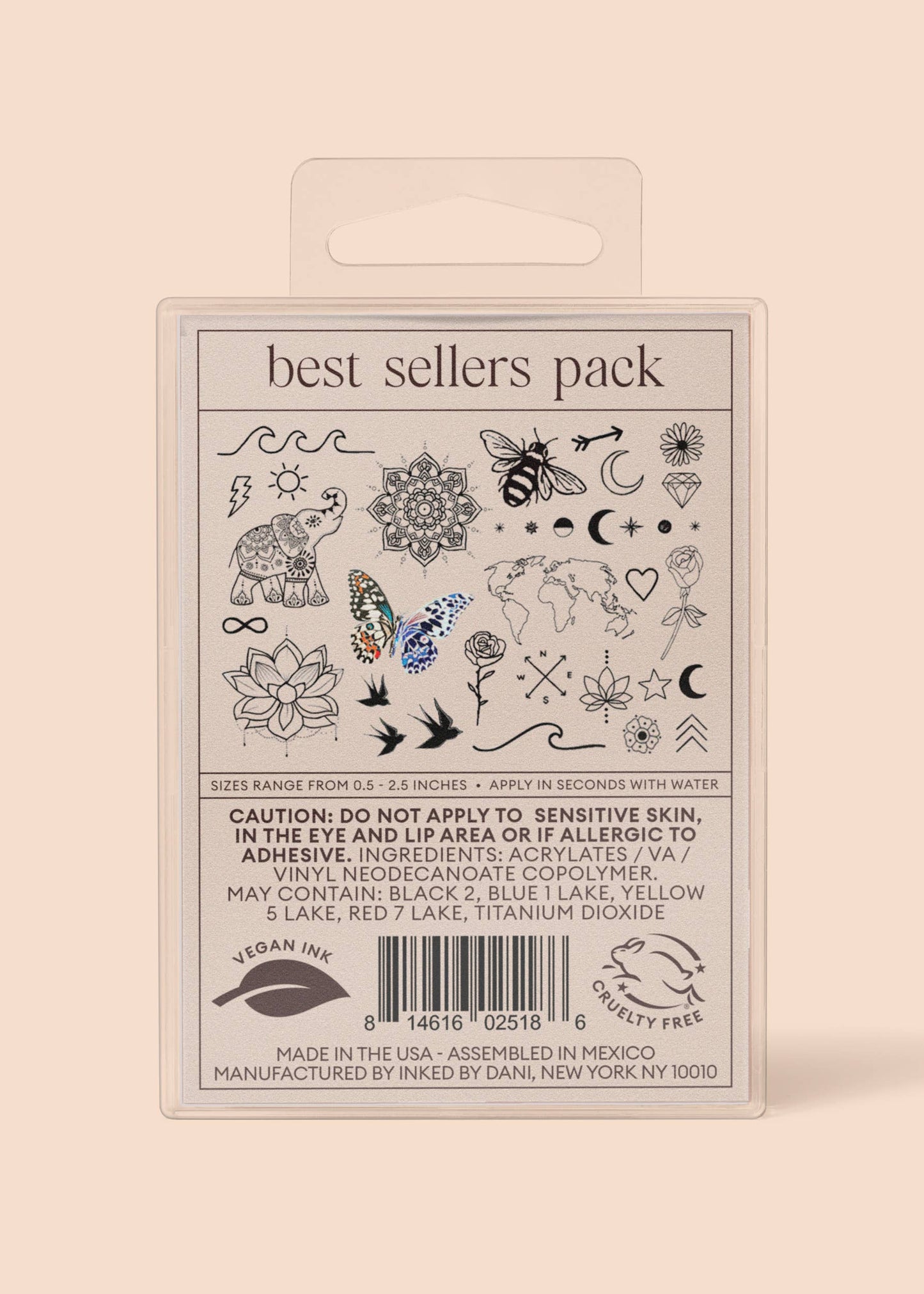 INKED by Dani - Best Sellers Temporary Tattoo Pack