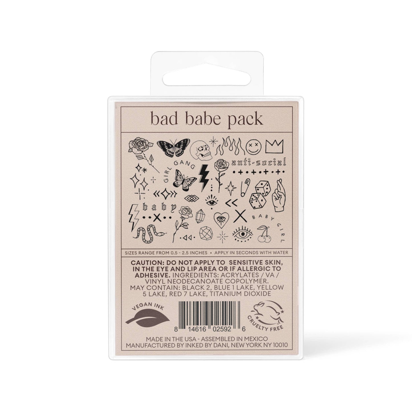 INKED by Dani - Bad Babe Temporary Tattoo Pack