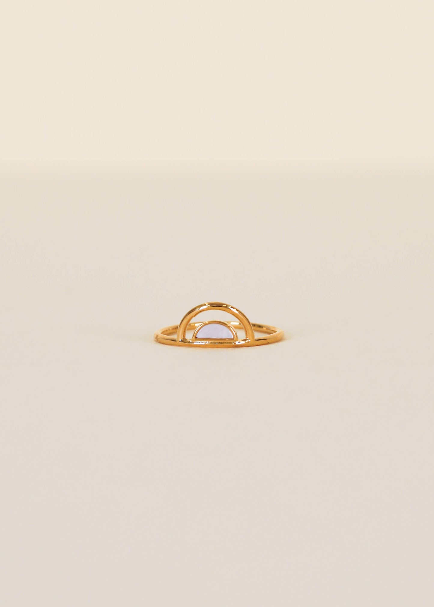 Gold Rings - Mother of Pearl Stone Arch