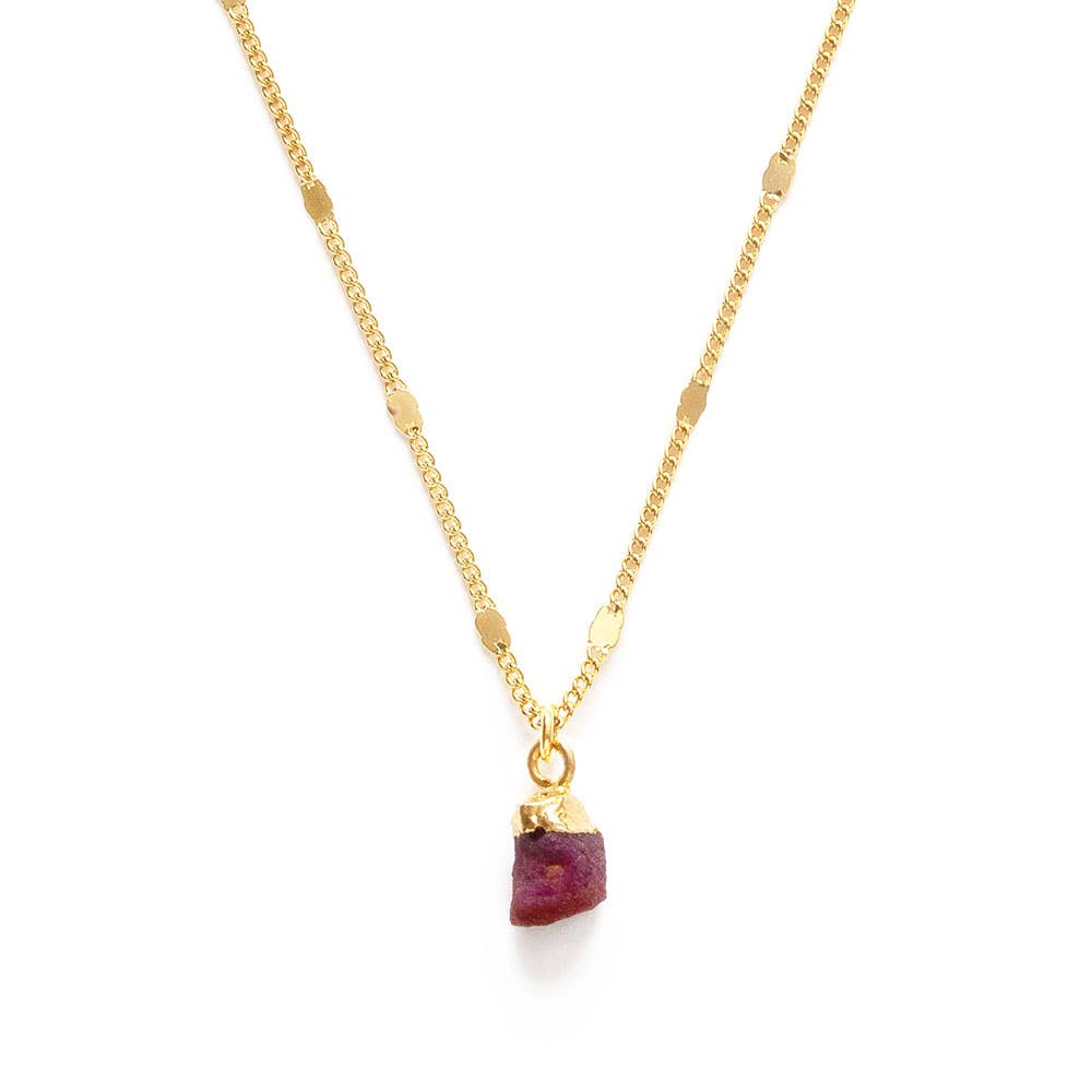 Raw Cut Gemstone Necklaces - Amano Studio