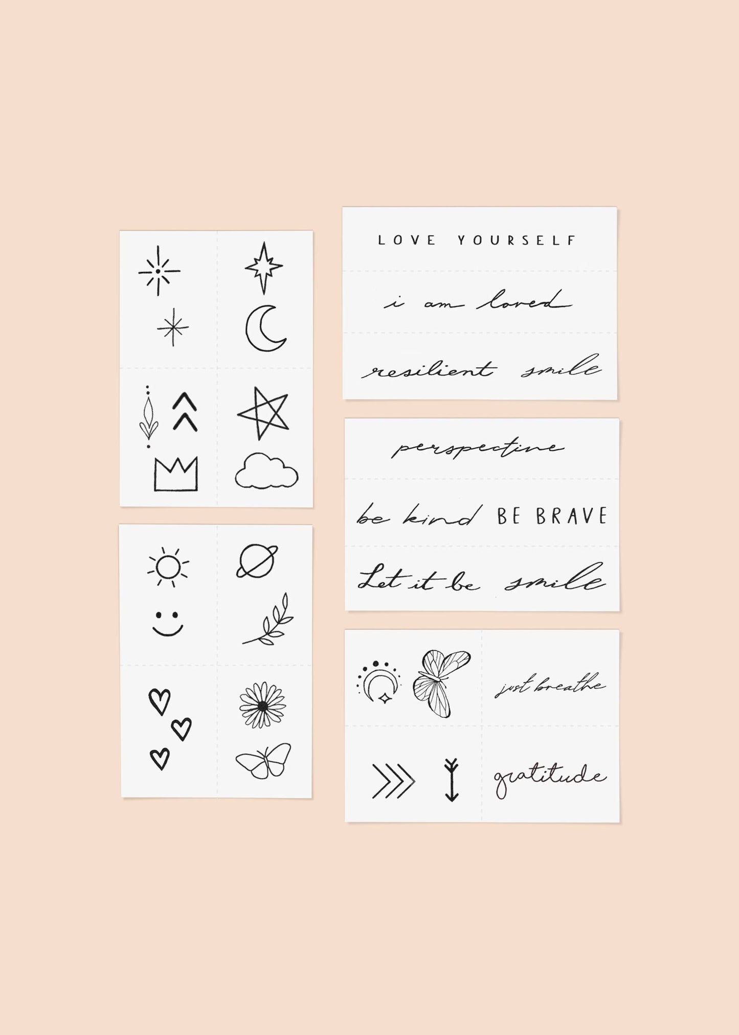 Forever Favorites Temporary Tattoo Pack - INKED by Dani