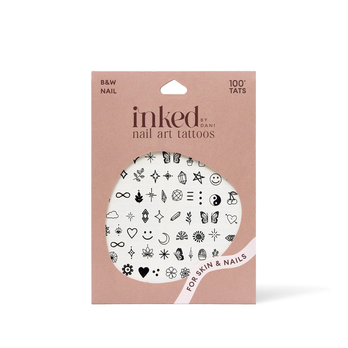 B&W Nail Art Temporary Tattoo Pack - INKED by Dani