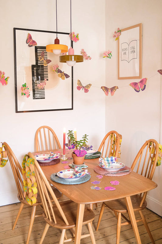 Blossom Sewn Garland - Screen Printed by Hand