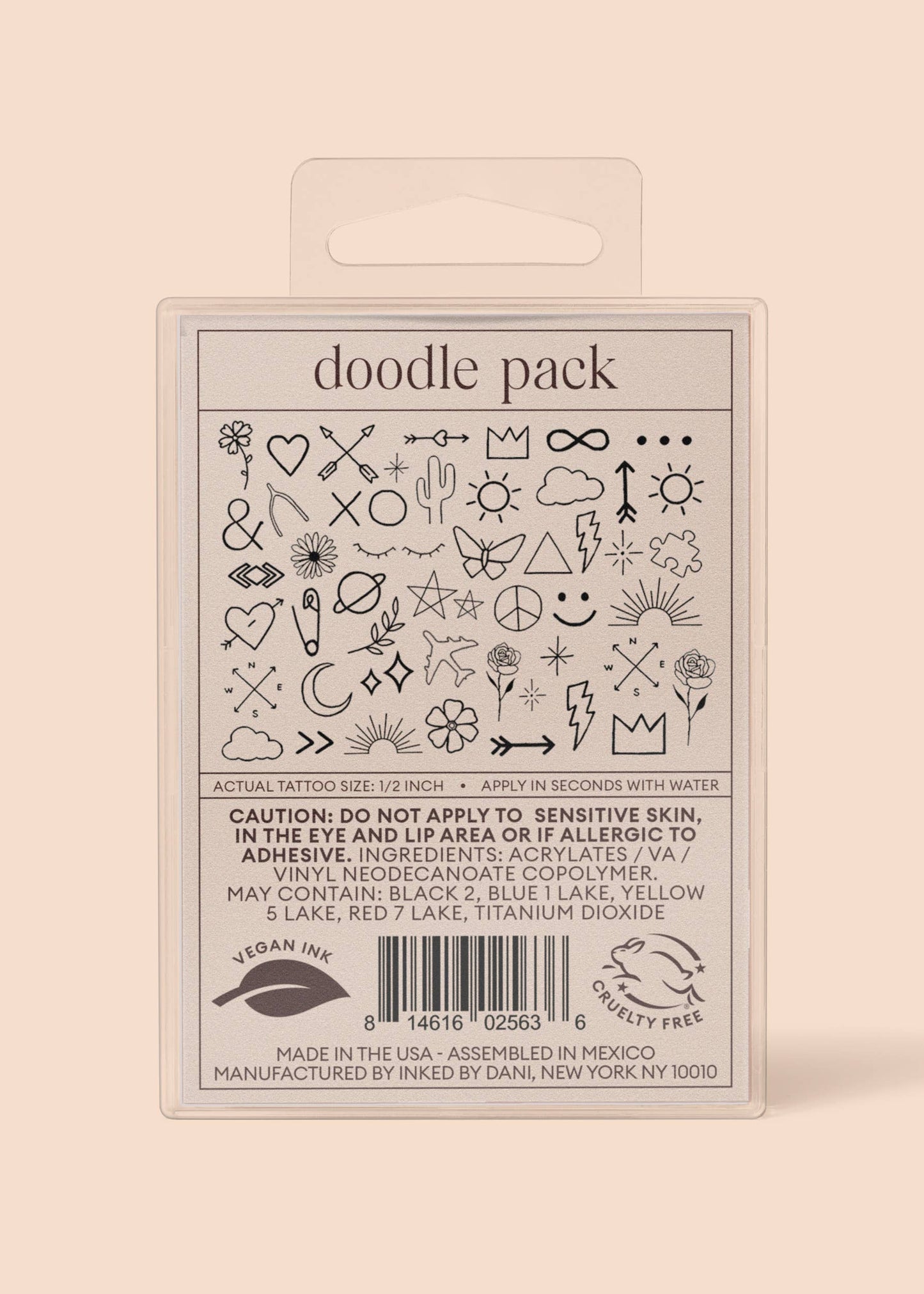 Doodle Temporary Tattoo Pack - INKED by Dani
