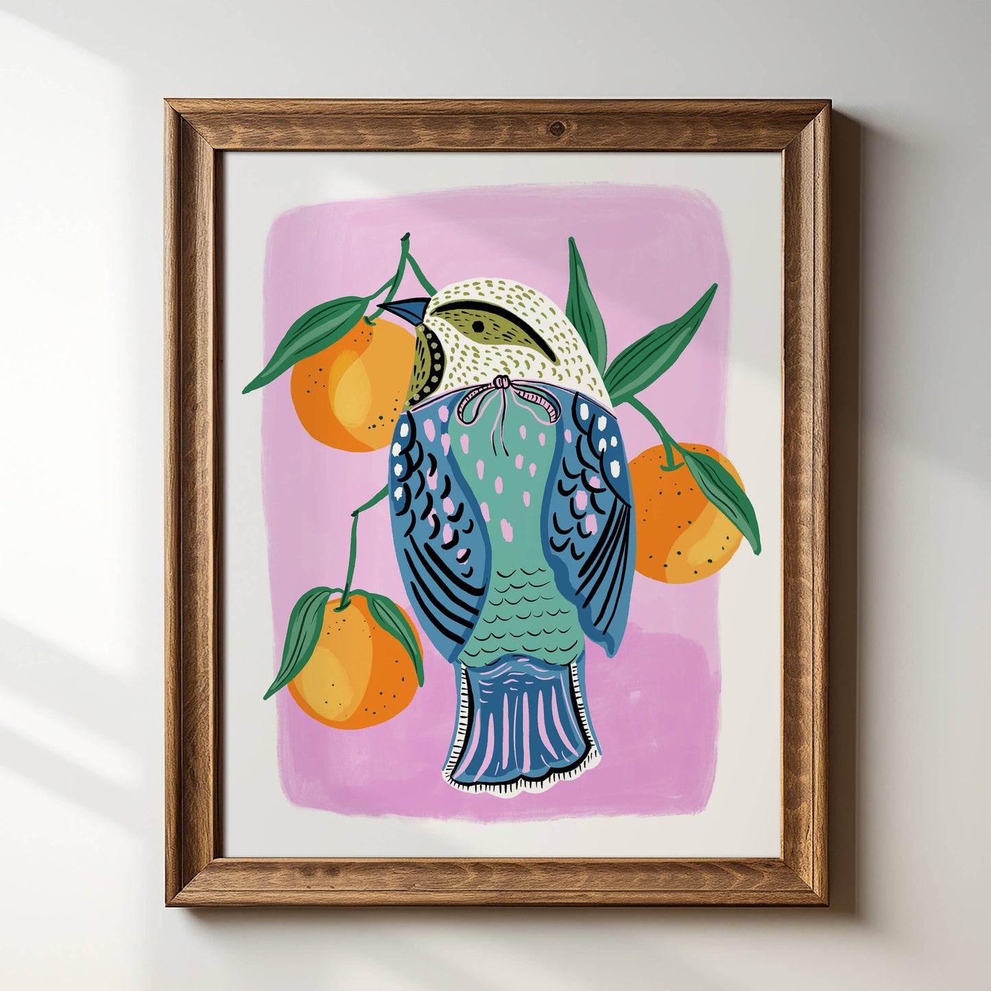 Bird with Clementines 8x10 Giclée Art Print - Tara Reed
