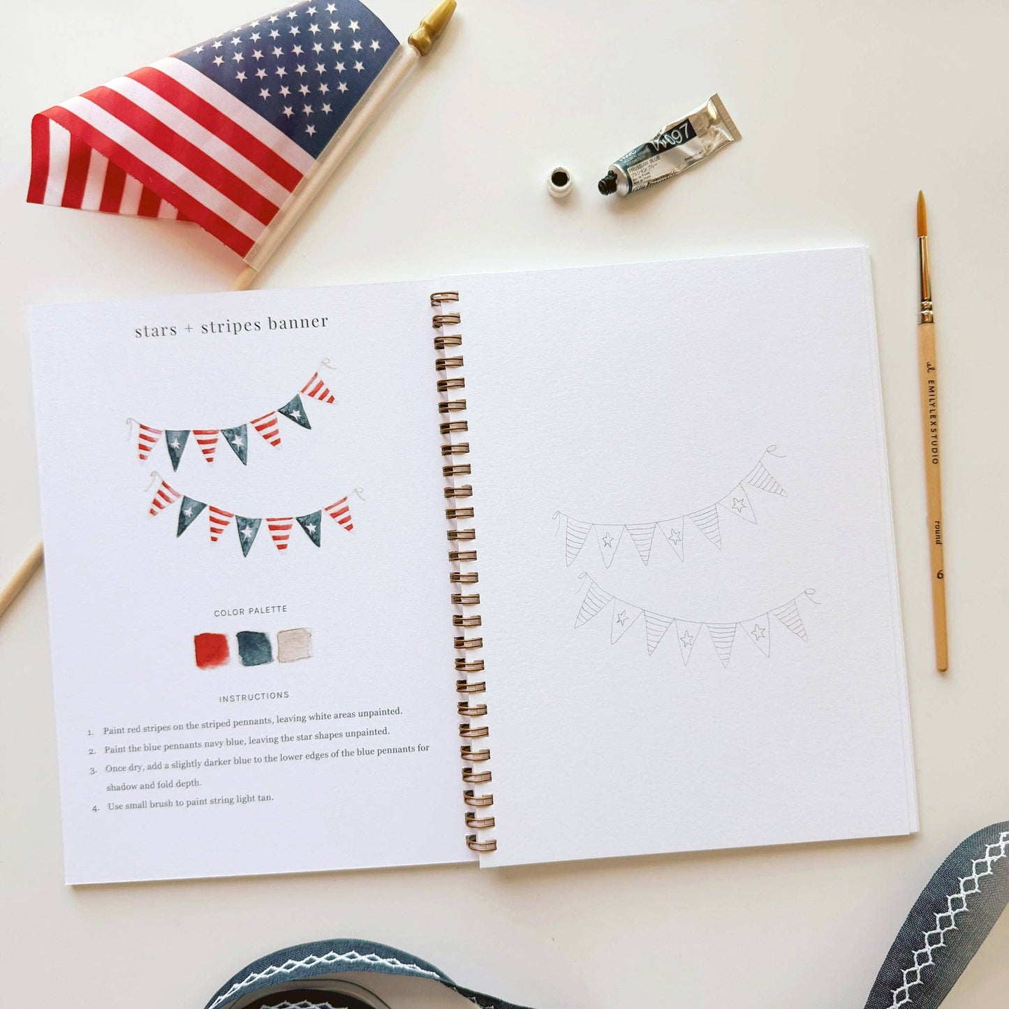 Americana Watercolor Workbook - emily lex studio
