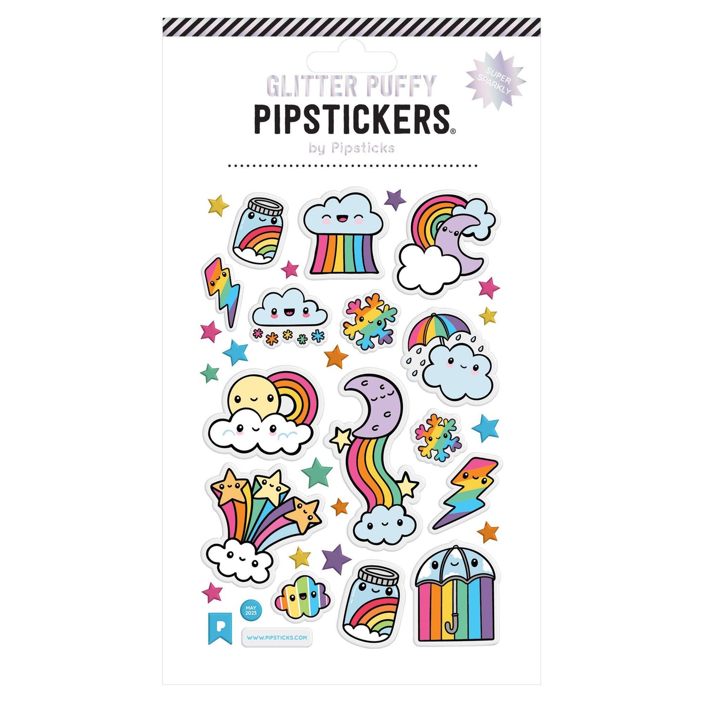 Puffy Cloudbursts Stickers