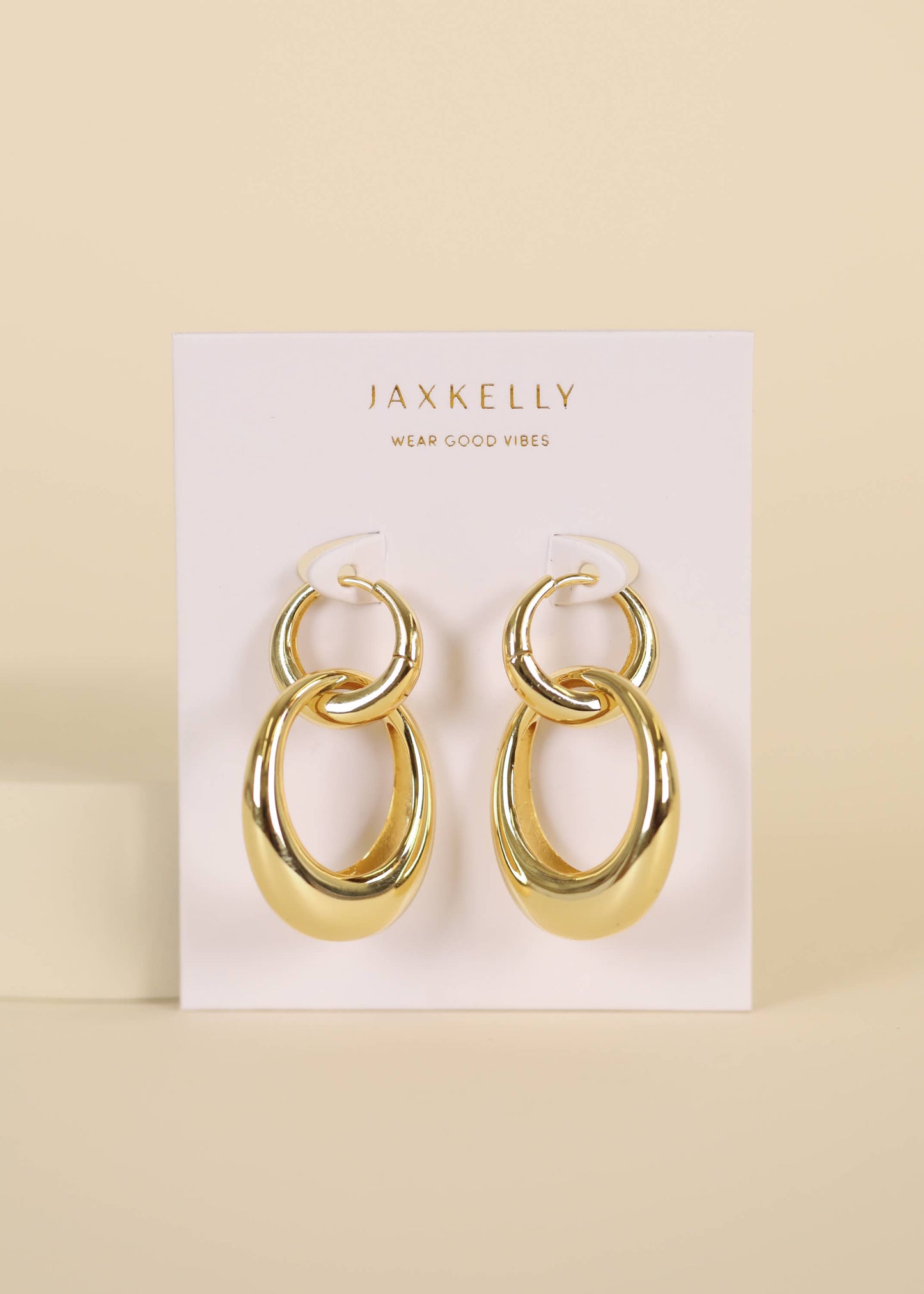 Gold Hoop Coupled Earrings - JaxKelly
