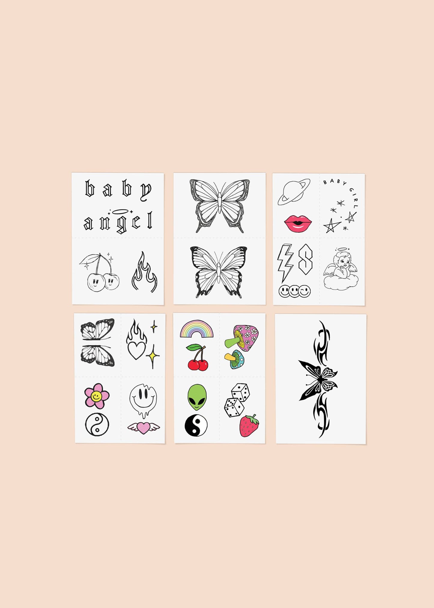 Y2K Nostalgia Temporary Tattoo Pack - INKED by Dani