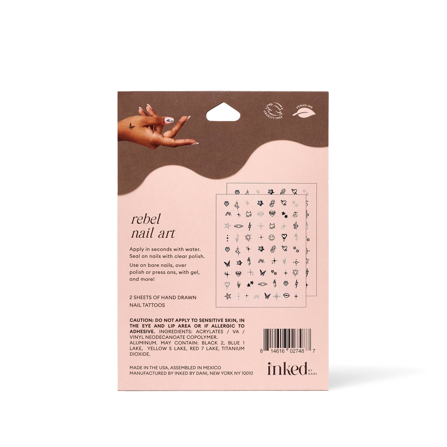 INKED by Dani - Rebel Nail Art Temporary Tattoo Pack