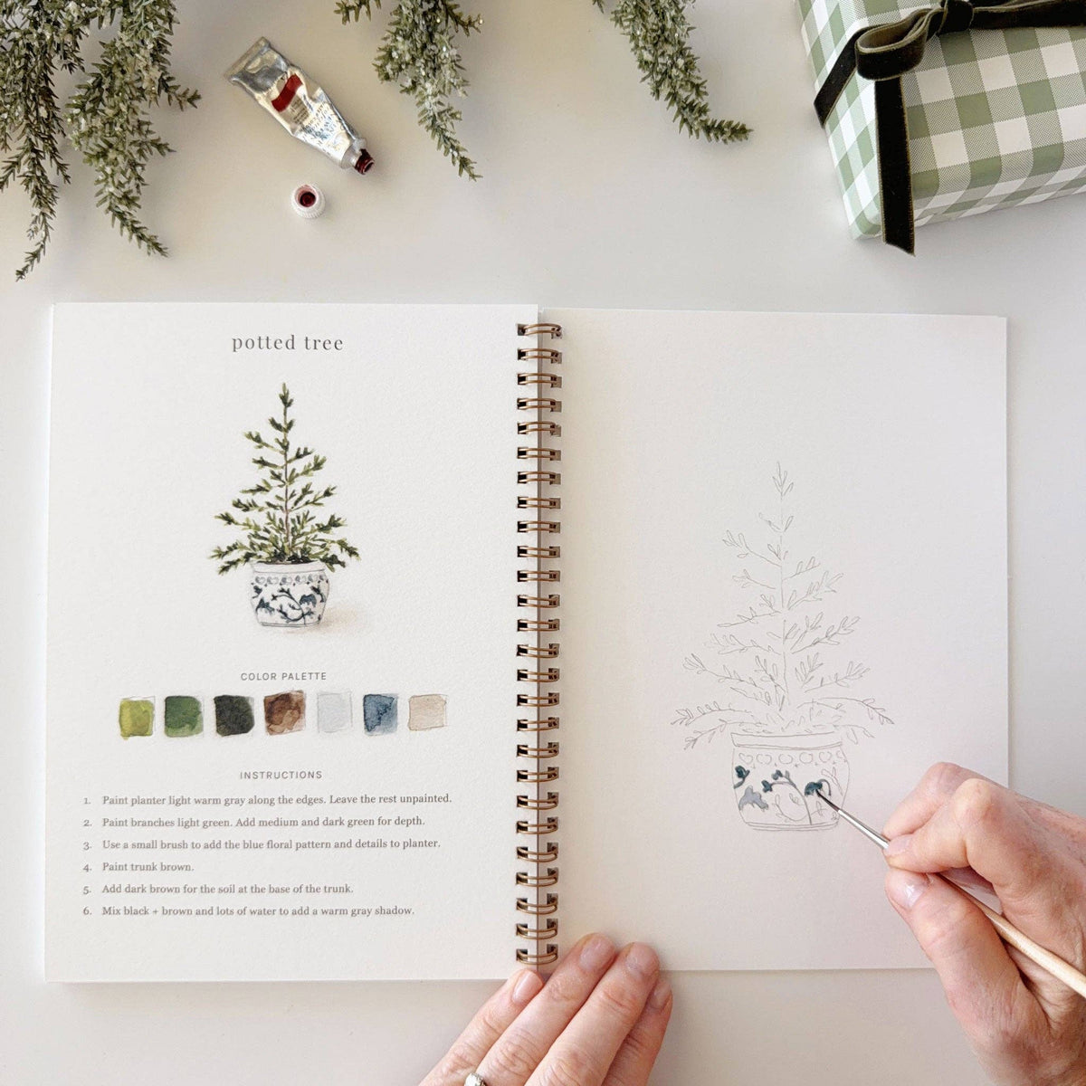 Classic Christmas Watercolor Workbook - emily lex studio