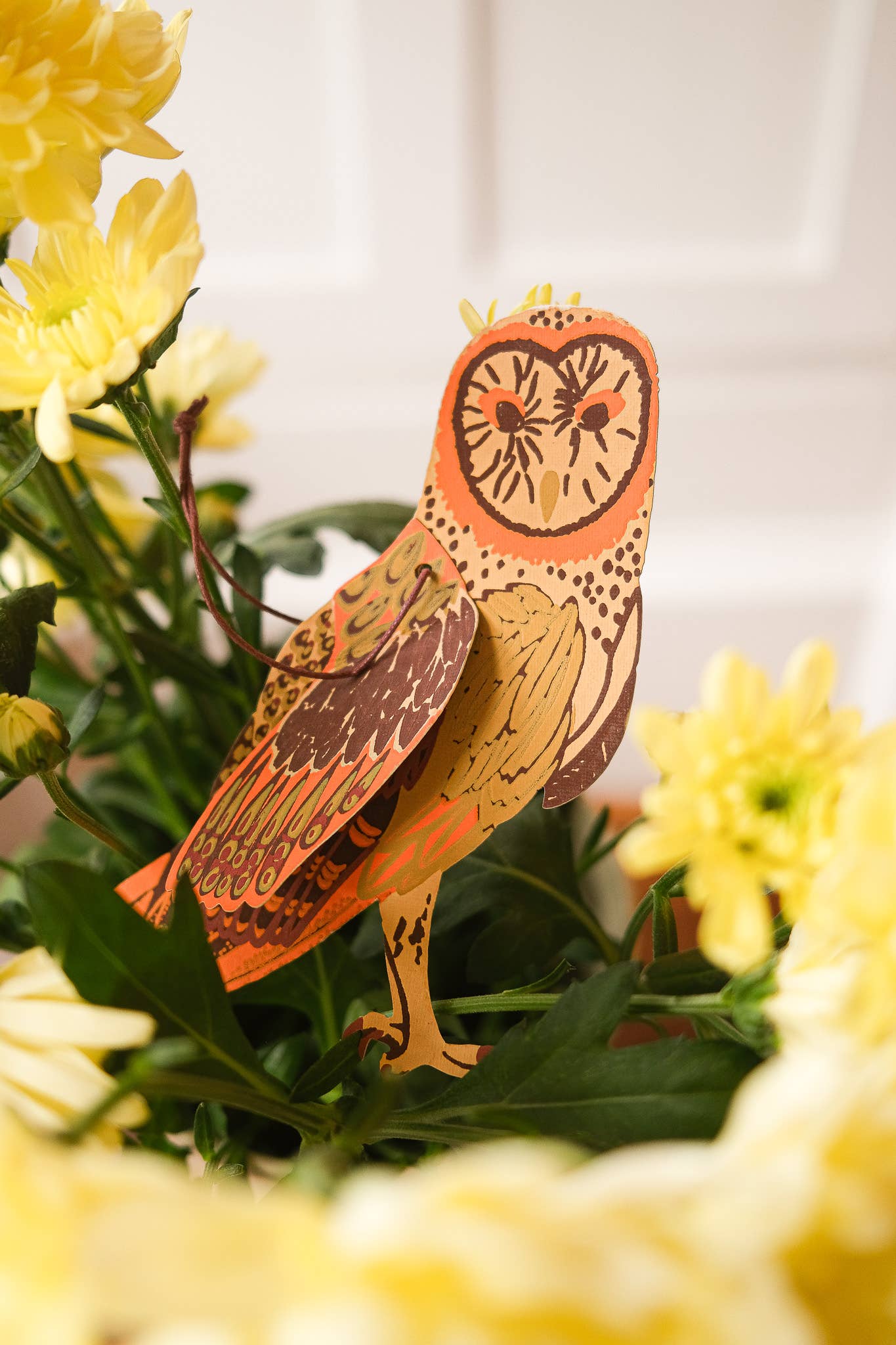 Winter Birds Paper Ornaments - Screen Printed by Hand