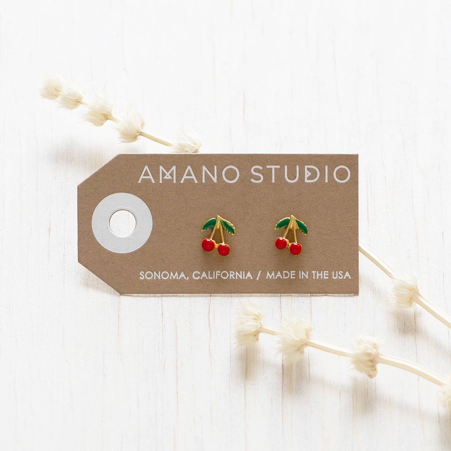 Cherry Stud Earrings - Amano Studio
