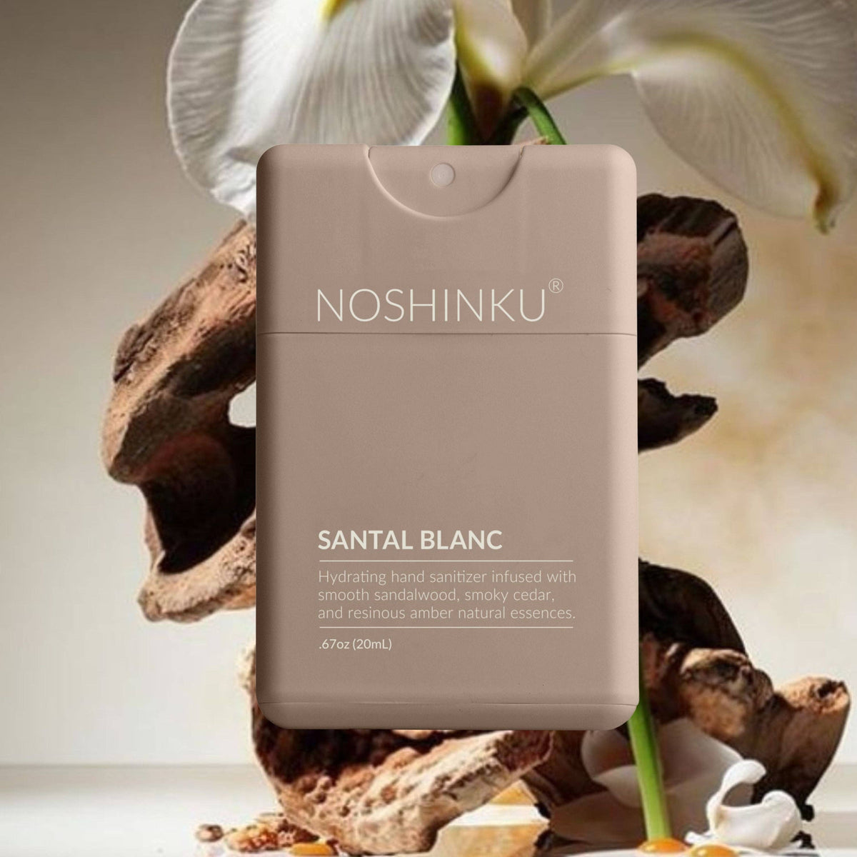 Refillable Santal Blanc Hydrating Pocket Hand Sanitizer - Noshinku