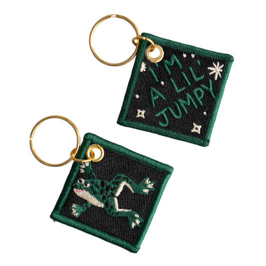 I'm A Lil Jumpy - Embroidered Keychain