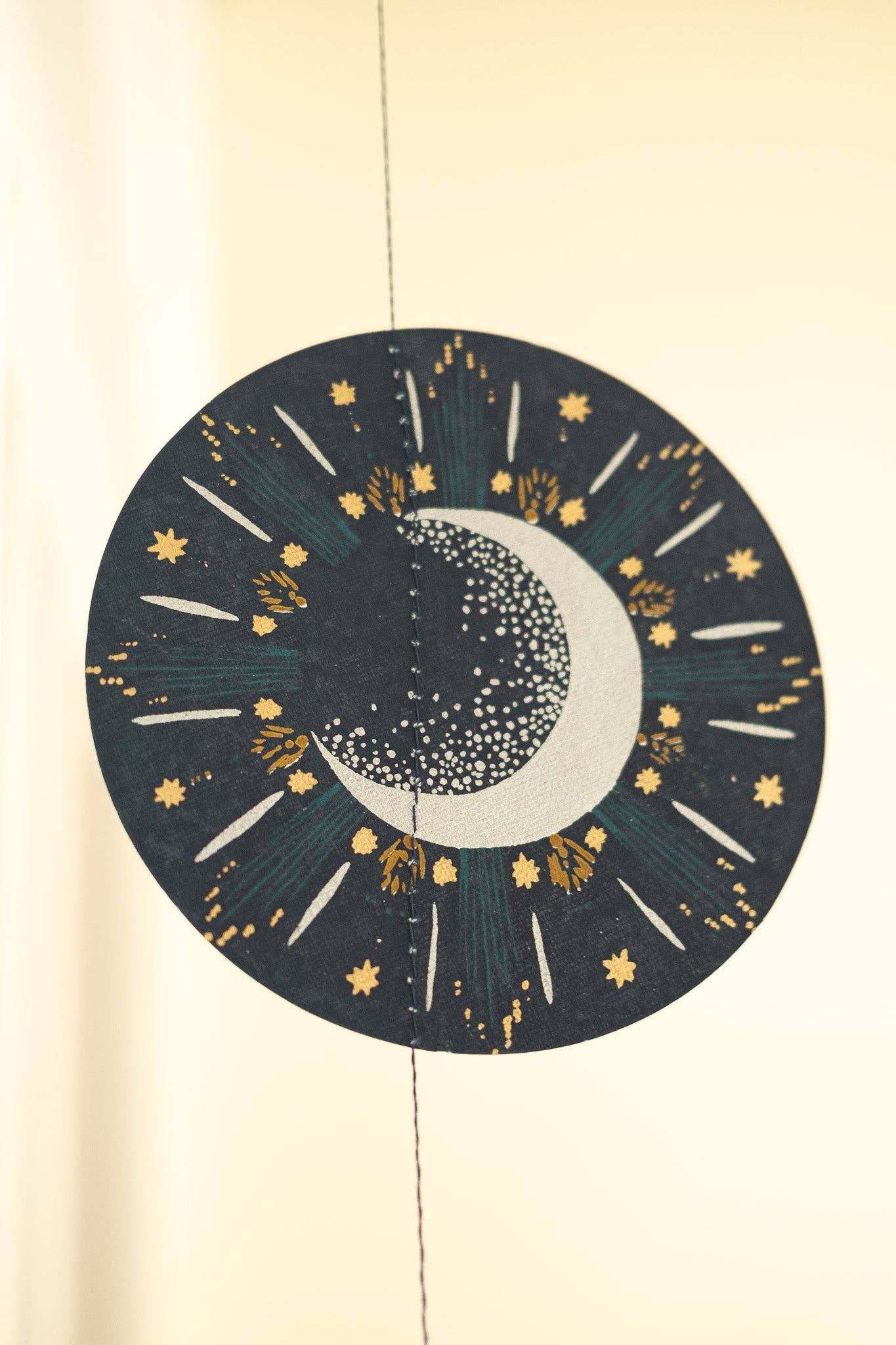 Celestial Vertical Wall Hanging - Screen Printed by Hand