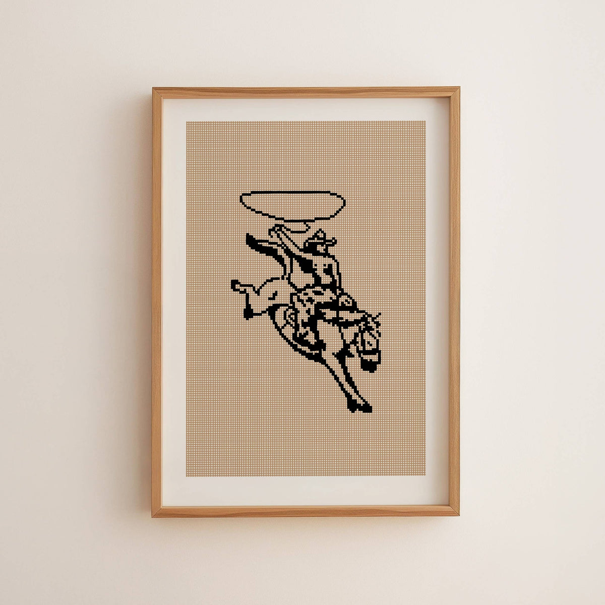 “Cross Stitch Cowgirl” Art Print Tumbleweed Design Studios