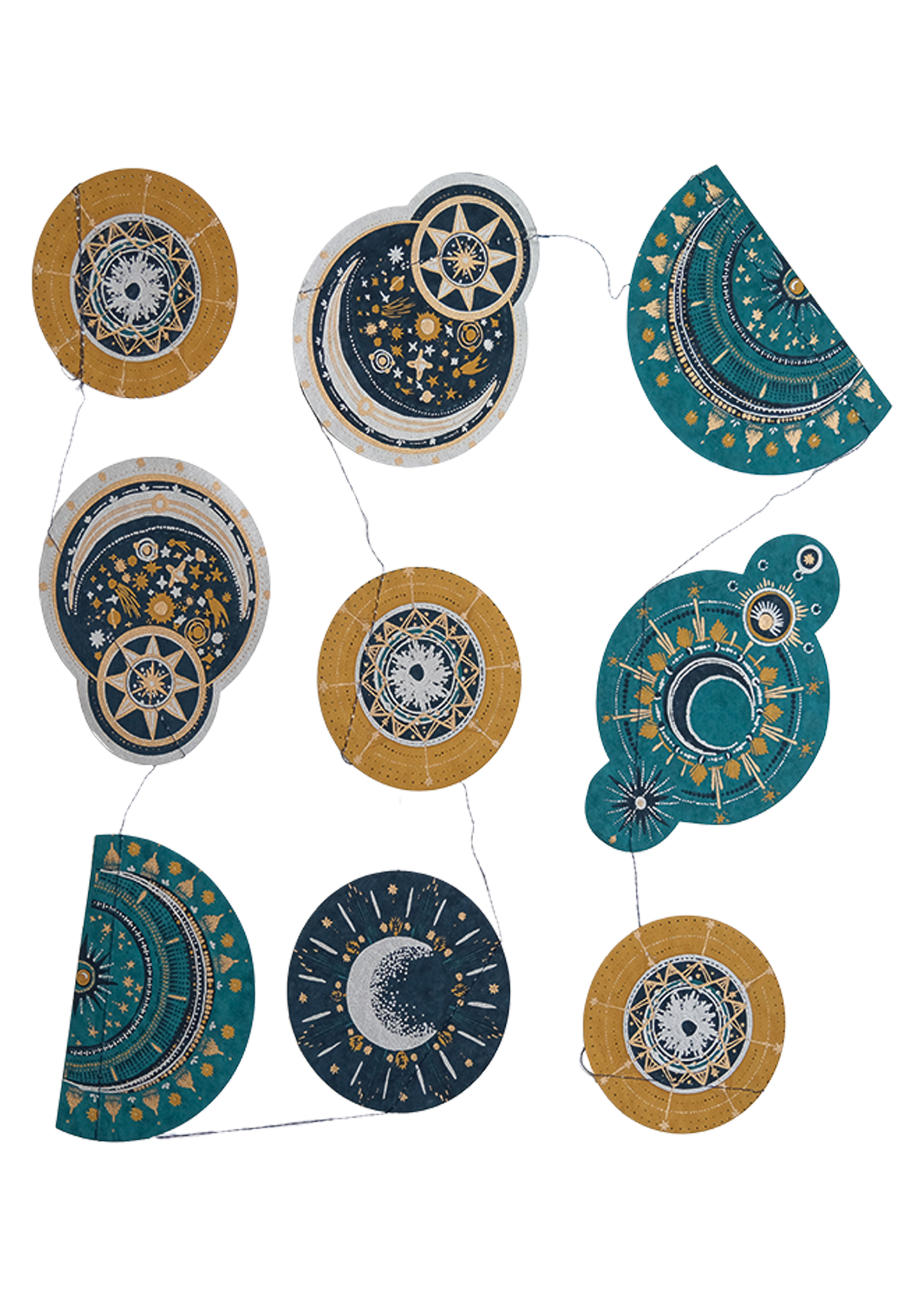 Celestial Vertical Wall Hanging - Screen Printed by Hand