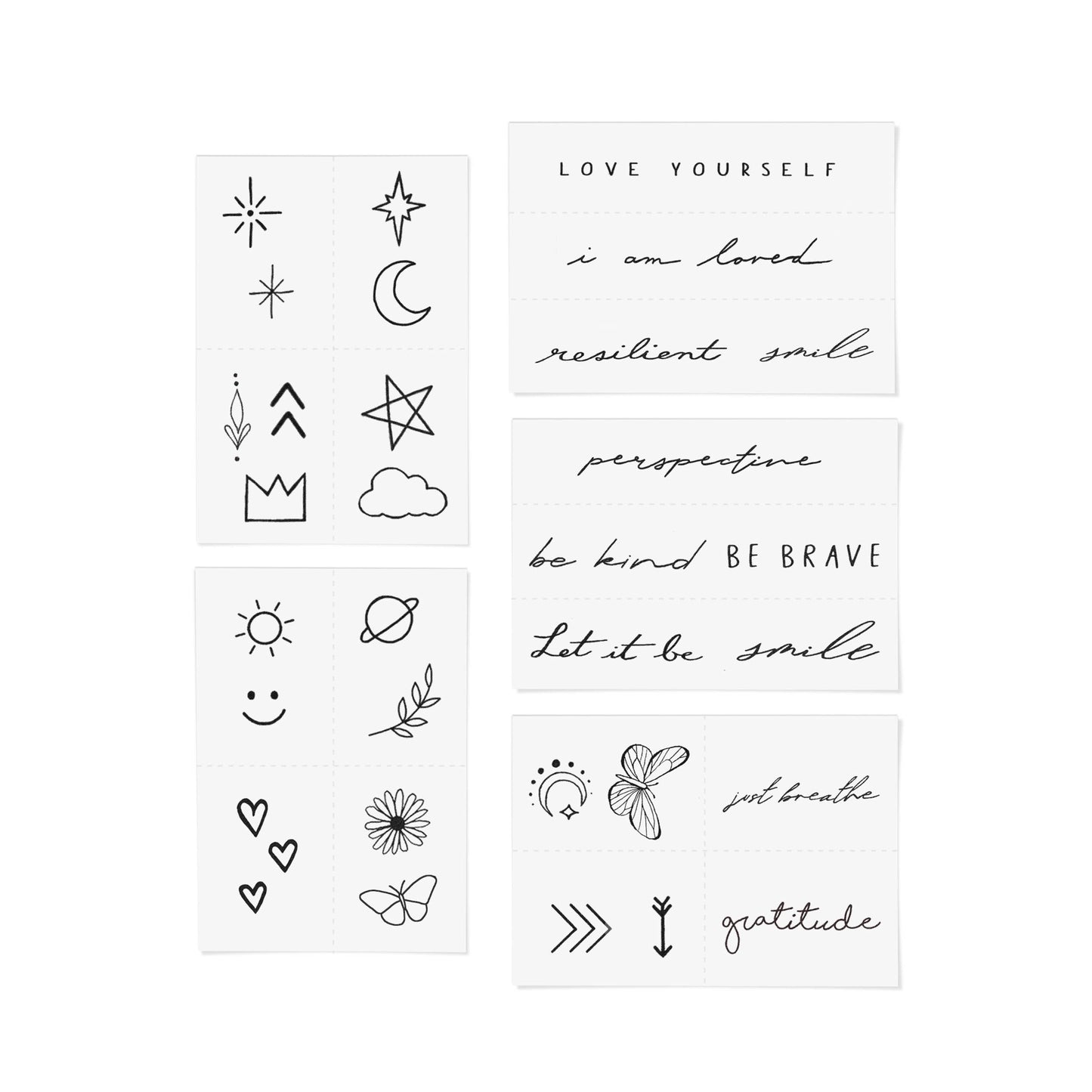 Forever Favorites Temporary Tattoo Pack - INKED by Dani