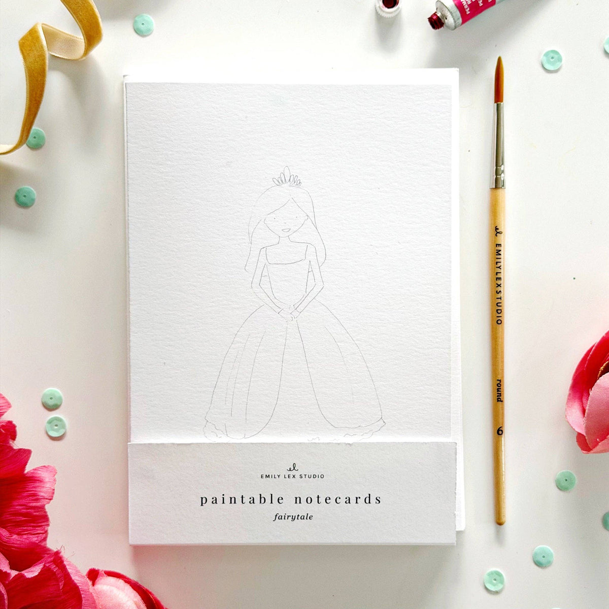 Fairytale Paintable Watercolor Notecard Set - emily lex studio