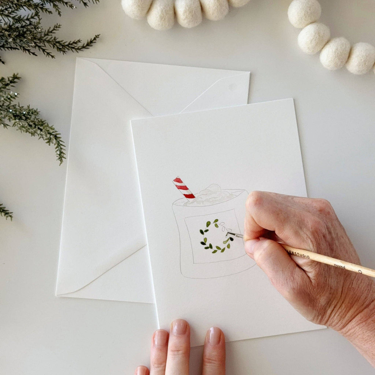 Warm +Cozy Paintable Notecard Set - emily lex studio