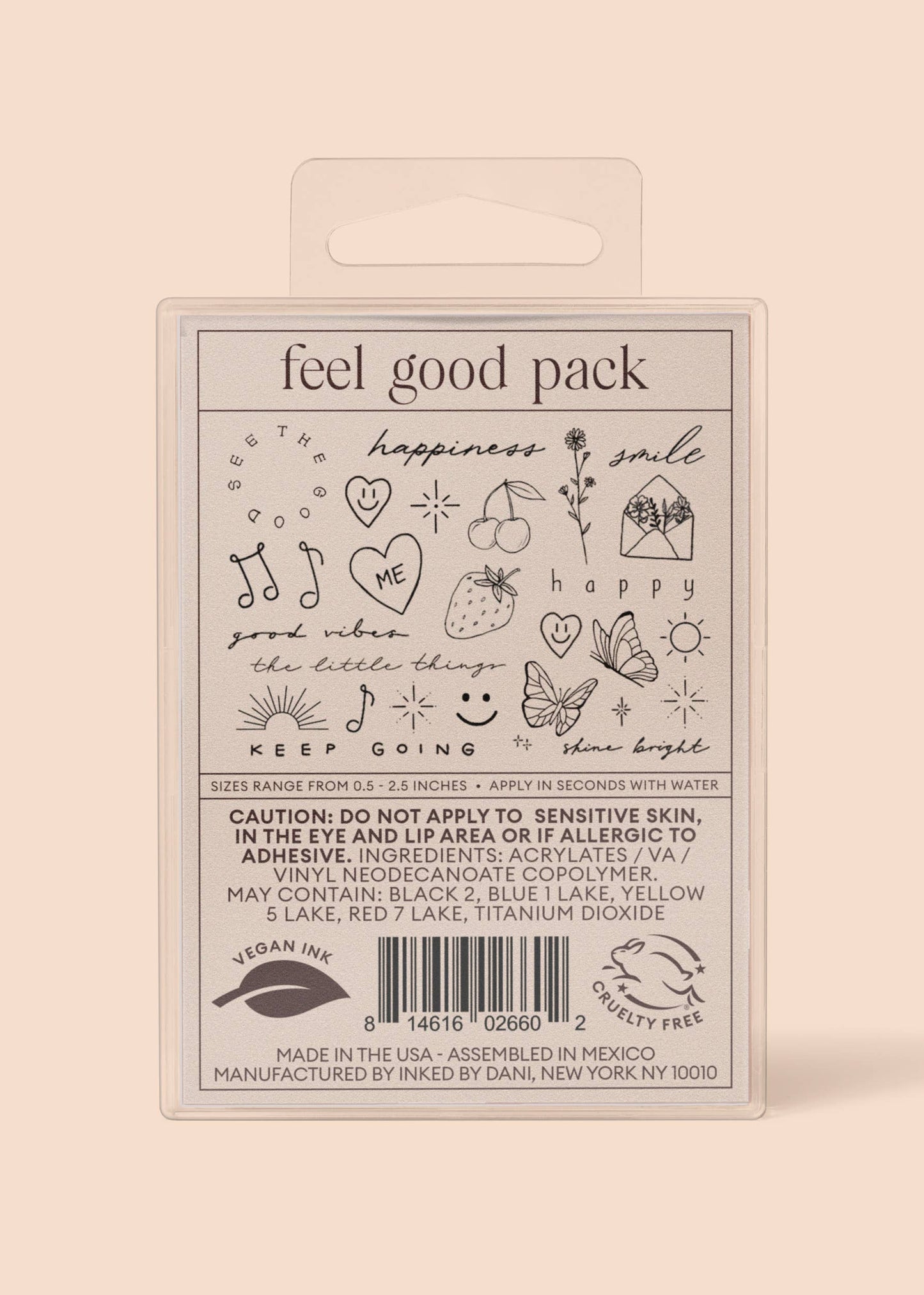 INKED by Dani - Feel Good Temporary Tattoo Pack