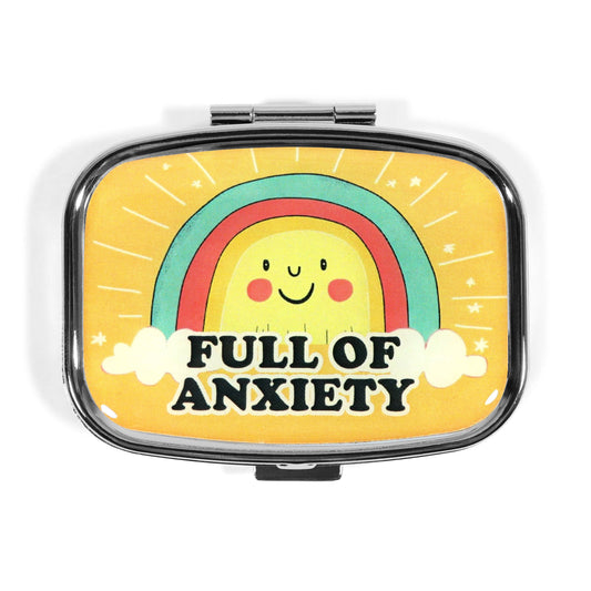 Full of Anxiety - Funny Metal Pill Box