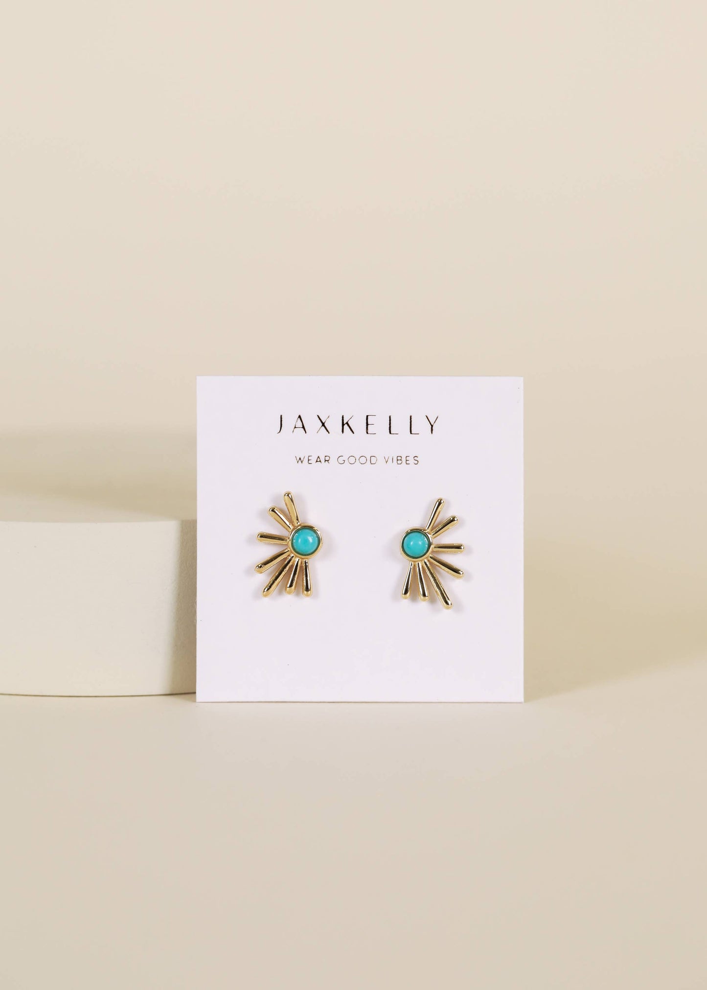 Turquoise Sun Ray - Earrings