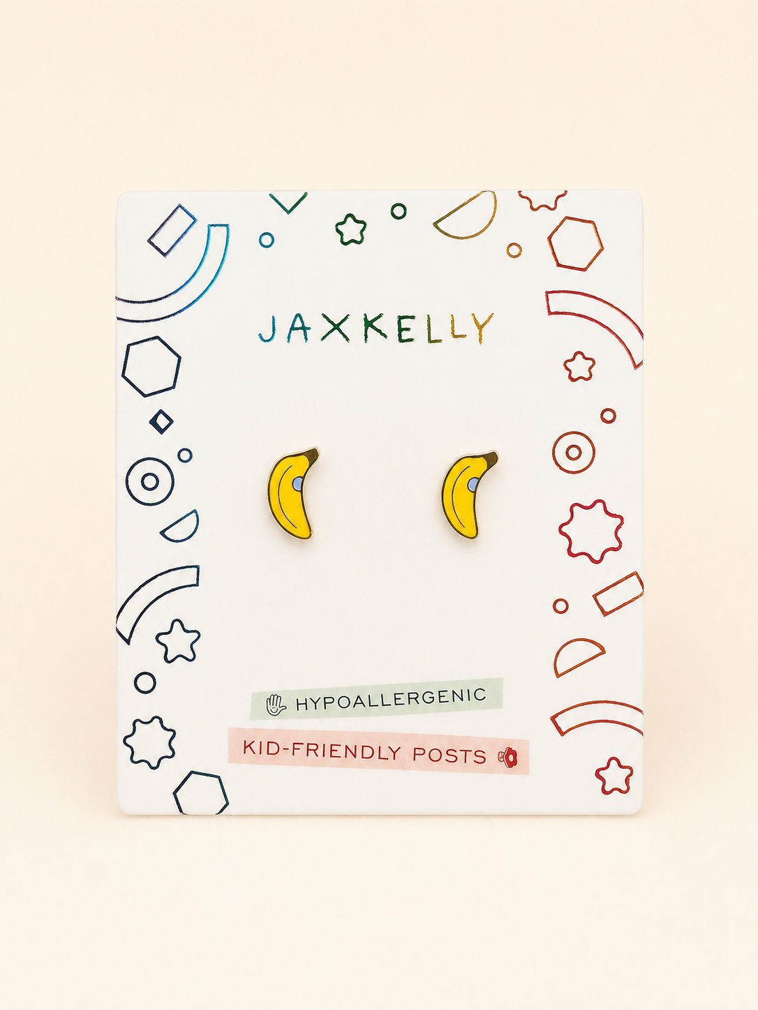 Banana Enamel Flat Back Earrings - JaxKelly