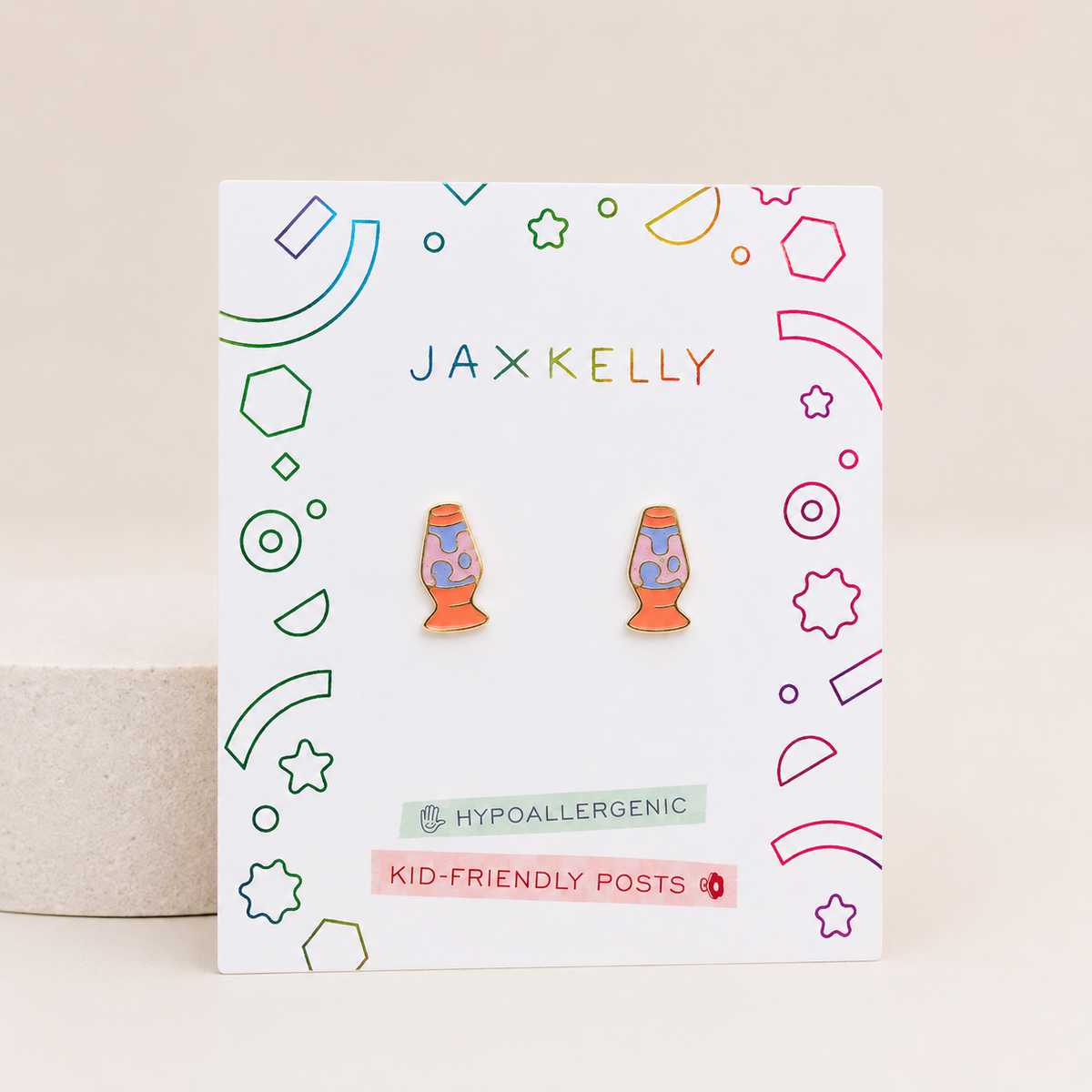 Lava Lamp Enamel Flat Back Earrings - JaxKelly
