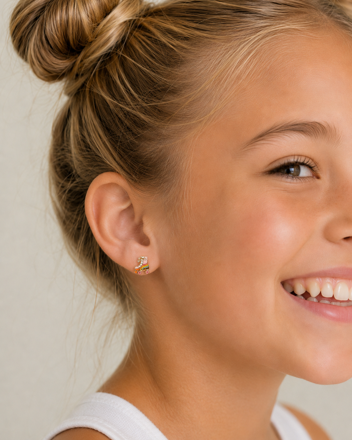 Roller Skate Enamel Flat Back Earrings - JaxKelly