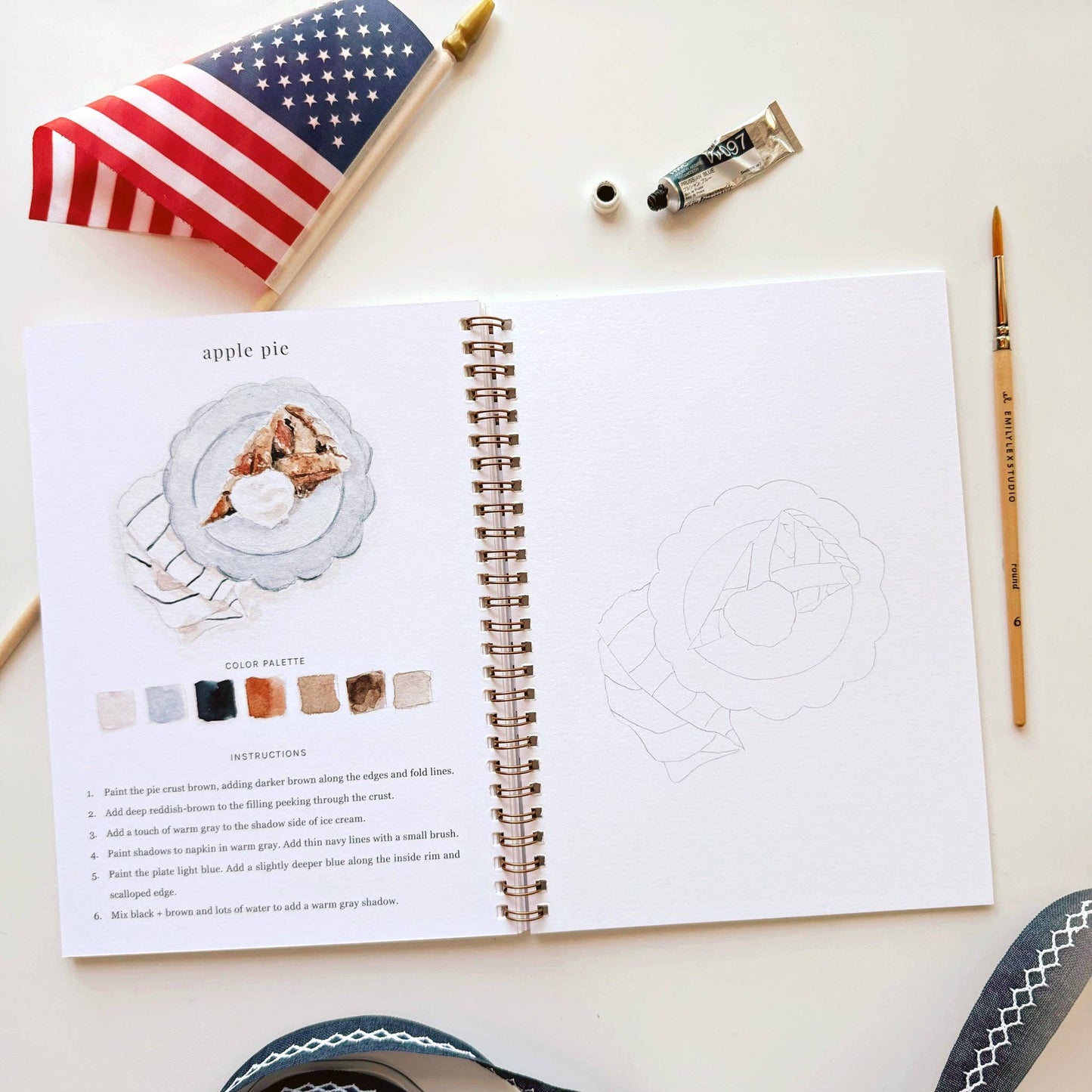 Americana Watercolor Workbook - emily lex studio