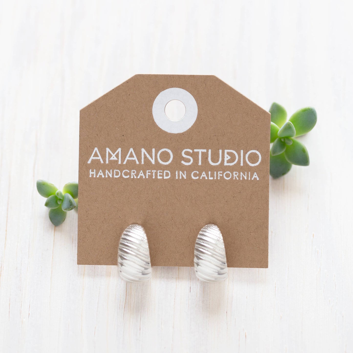 Amano Studio - Vintage Beaded Shell Hoop Earrings