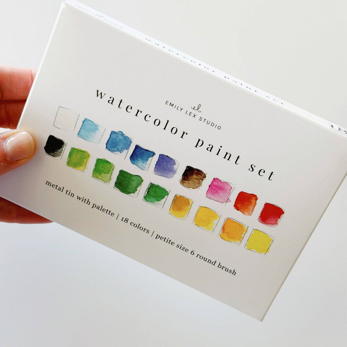 Watercolor Paint Set 18 Colors With Brush - emily lex studio