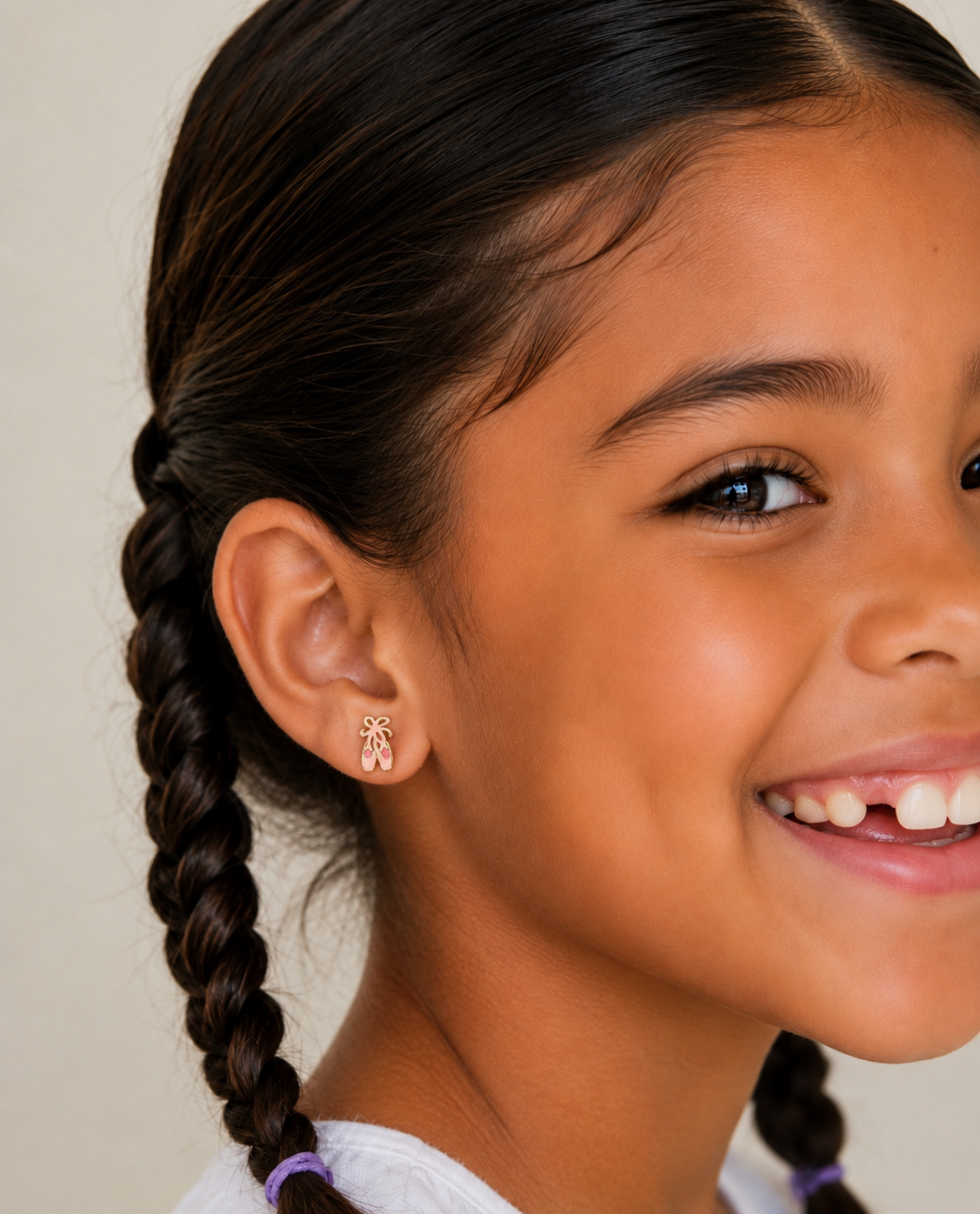 Ballet Slippers Enamel Flat Back Earrings - JaxKelly