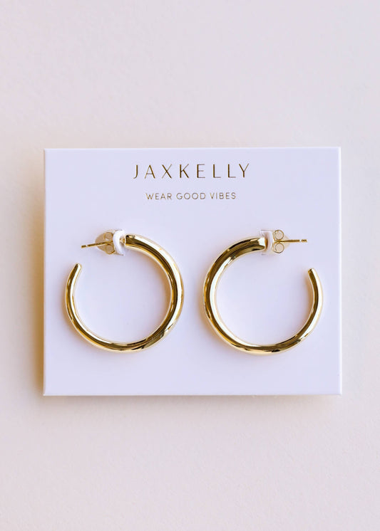 Everyday Gold Hoop Earrings - Medium