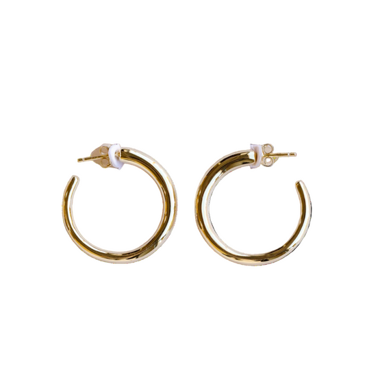 Everyday Gold Hoop Earrings - Medium - JaxKelly