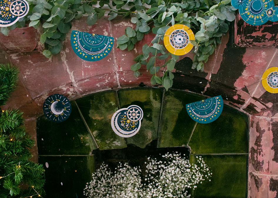 Celestial Sewn Garland - Screen Printed by Hand