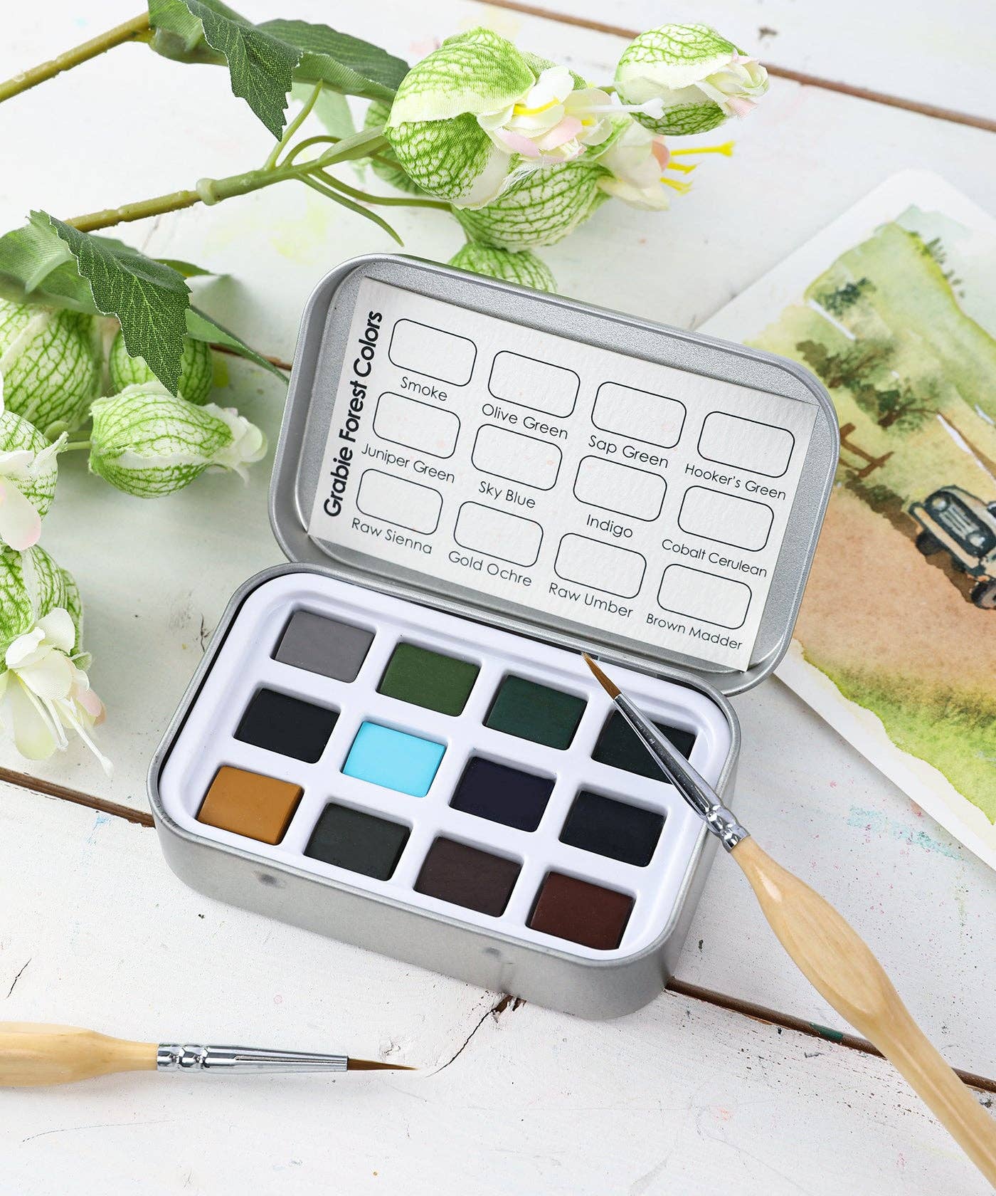 Watercolor Pocket Set of 12 - Forest Colors - Grabie