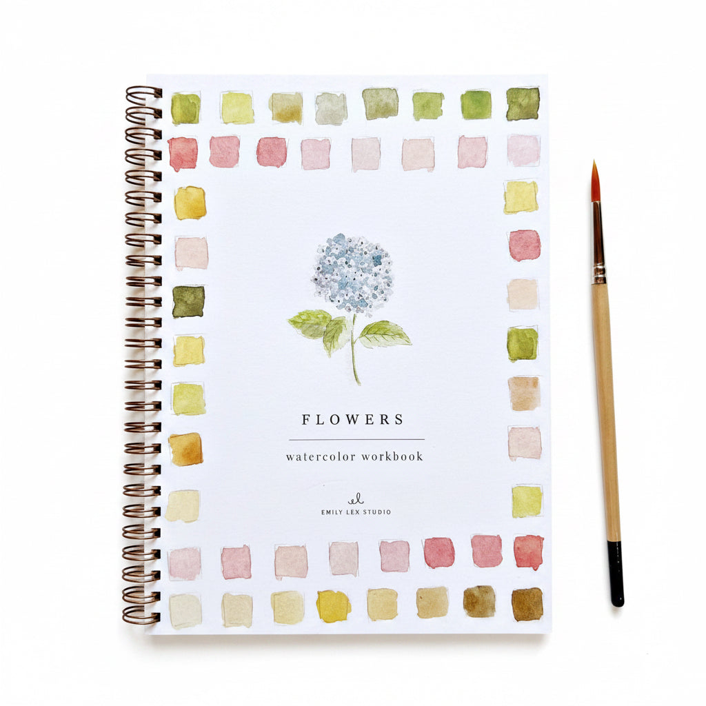 Flowers Watercolor Workbook - emily lex studio
