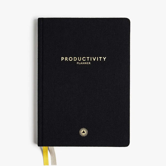 Productivity Planner Black - Time Tracking, Goals, Self-Care