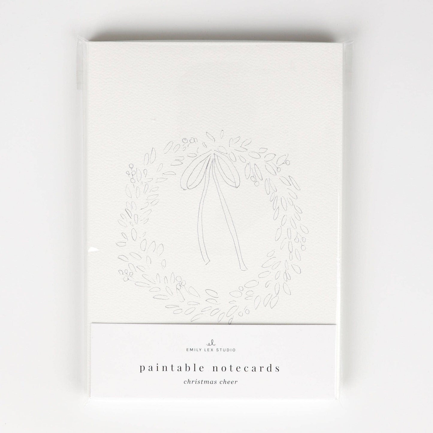 Christmas Cheer Paintable Notecard - emily lex studio