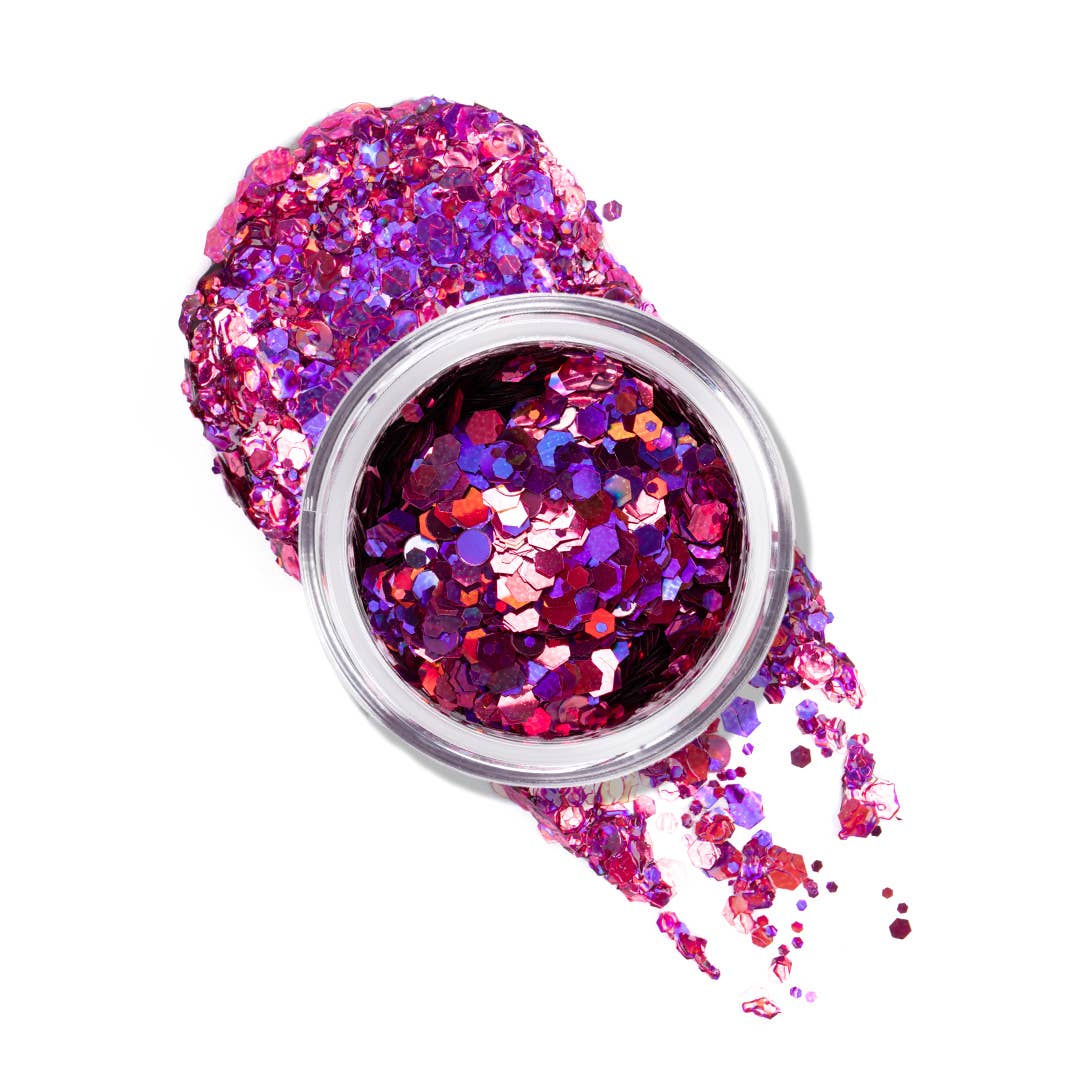 Macro Glitter | Fuschia-Zinnia | ChunkyGlitter | BodyGlitter - Unicorn Snot