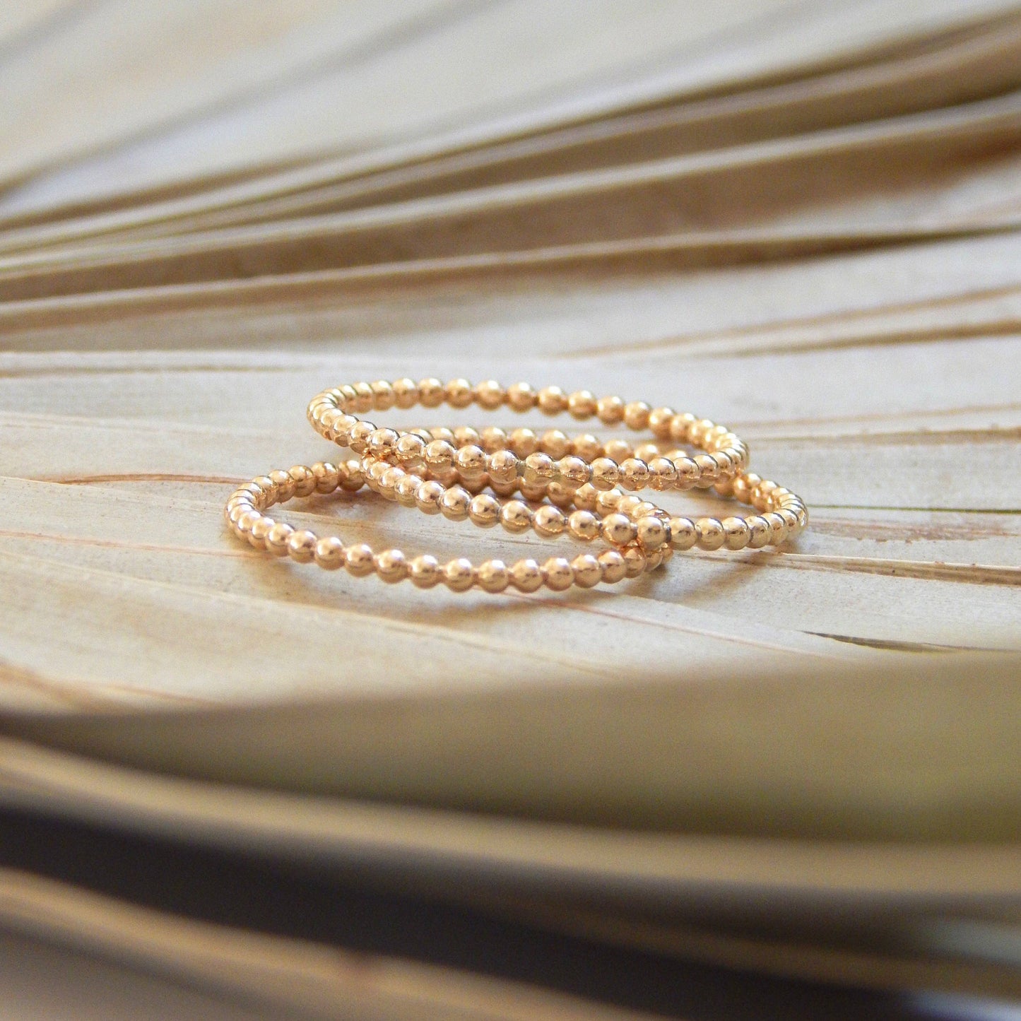 Beaded Stacking Ring - Waterproof, Hypoallergenic, Dainty