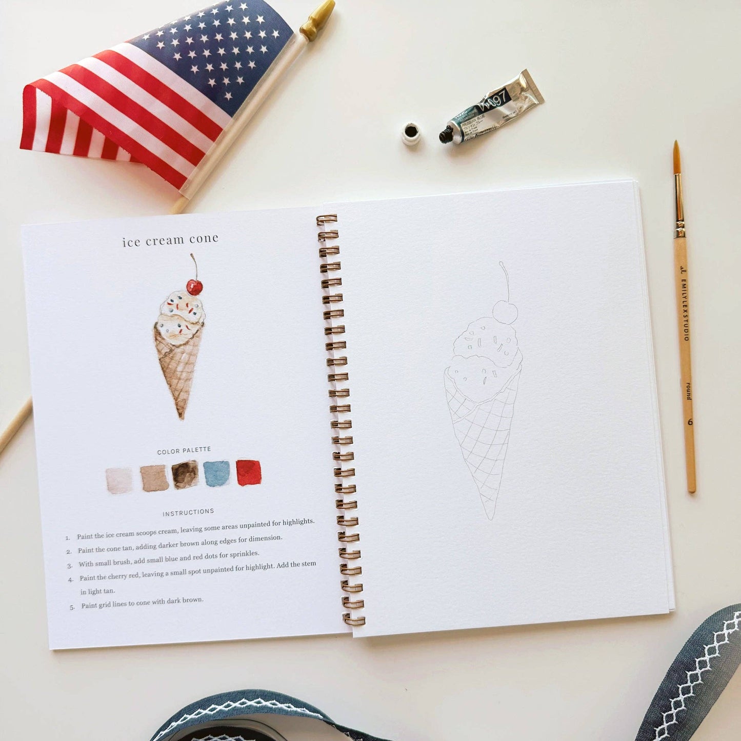 Americana Watercolor Workbook - emily lex studio