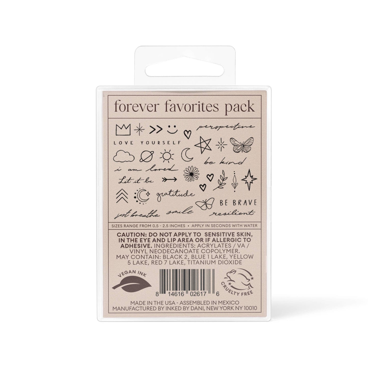 Forever Favorites Temporary Tattoo Pack - INKED by Dani