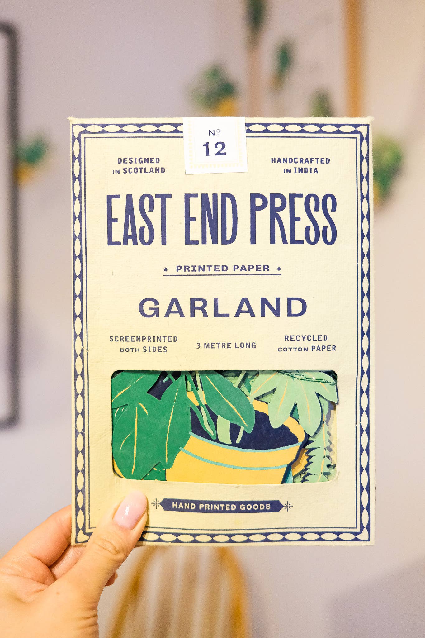Houseplants Sewn Garland - Screen Printed by Hand
