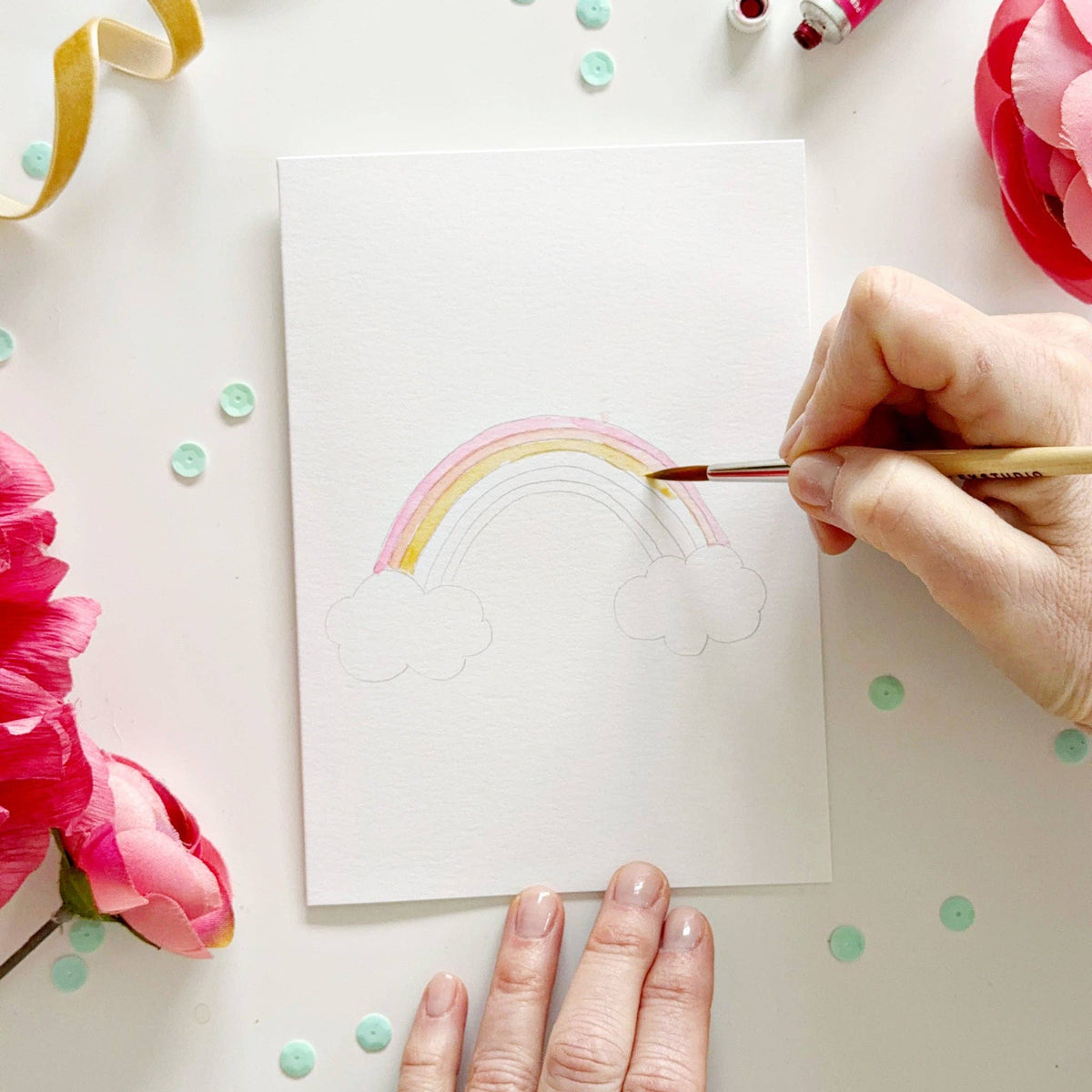 Fairytale Paintable Watercolor Notecard Set - emily lex studio
