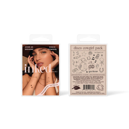 INKED by Dani - Disco Cowgirl Temporary Tattoo Pack