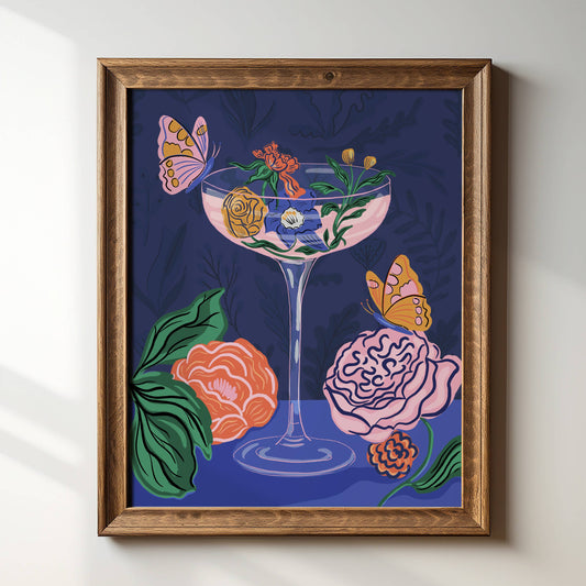 Coup Glass Still Life 8x10 Giclée Art Print - Tara Reed